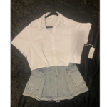 Women’s White  Crystal Blouse